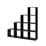 Vicco Treppenregal, Schwarz, 142.4 x 143 cm