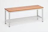 Umkleidebank mit Schuhrost BxHxT 100x42x30 cm Marke Szagato | Umkleidebank Garderobe,...