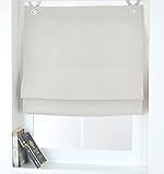 Raffrollo Ösenrollo Dimout Weiss/grau Blickdicht Verdunkelung Breite ca. 80 cm...