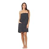 Class Home Collection Damen Saunakilt | Saunatuch mit Klettverschluss | 100% Baumwolle...