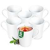 KONZEPT Kaffeebecher aus Porzellan, 280 ml, Set 6er, Kaffee-Tassen zum Bemalen,...