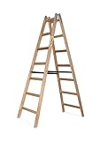 DRABEST - Holzleiter - für Malerarbeiten - 2X 7 Sprossen - m lang - bis 150 kg...