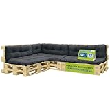 Pillows24 – Palettenkissen – 8-teiliges Set | Palettenauflage für...
