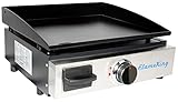 Flame King YSNFM-HT-200 LP-Grillplatte mit kleinem Regler für Wohnmobil-Auszug, 43,2 cm,...