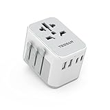 TESSAN Reiseadapter Weltweit, Reisestecker Adapter Weltweit mit 2 USB A und 2 USB C,...