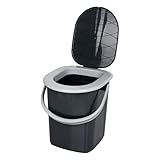 BranQ - Home essential 100% recycelt Kunststoff PP, Ökologisch, Mobile Campingtoilette 22...