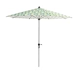Strandsonnenschirm, 270 cm Garten-Außensonnenschirm mit Kurbelneigung, Sonnenschutz,...