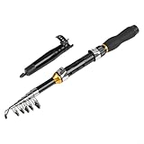 Teleskop-Angelrute aus Carbon für Reisen oder Taschengebrauch, leichtes und kompaktes...