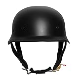 DXDRT Deutscher Motorrad-Vintage-Helm DOT/ECE-Zugelassener Offener Retro-Helm Mit...