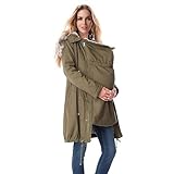 Tragejacke für Mutter und Baby, 2-in-1, mit Babyeinlage, Känguru-Stilljacke aus Molton,...