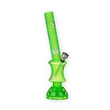 Budawi® Acrylbong Hanfblatt mit Grinder Höhe ca. 20 cm Acryl Bong Headshop Alu...