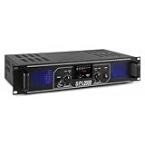 SkyTec SPL 2000MP3 PA Verstärker Endstufe 2000 Watt, mit 3-Band-Equalizer, 3...
