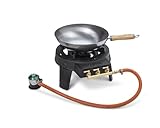 Hot Wok 12 kW Gasbrenner aus Gusseisen inkl. Asia-Wok und einem Grillrost (kurze...