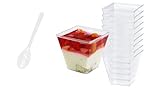 AllBags 50 Stück Desserttassen 120ml desert gläser set Desserttasse Plastik...