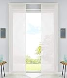 2er Set Schiebegardinen Flächenvorhänge Vorhang Gardine Schiebe HxB 245x60 cm Creme...