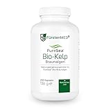 FürstenMED® 250 Bio Kelp Kapseln mit 315µg Jod pro Kapsel - Kelp Algen Bio...