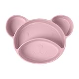 Vicloon Baby Teller, Baby Tischset, Silikon Babygeschirr Rutschfest mit...
