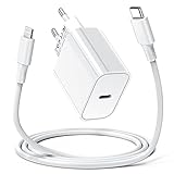 20W USB C Ladegerät und Ladekabel,Schnelladegerät Ladestecker, kompatibel mit Phone...