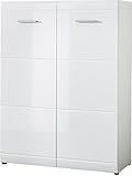 Germania DIE MÖBELMACHER 3524-84 Schuhschrank, Weiß, 90 x 120 x 36 cm