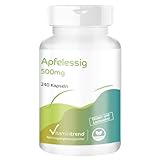Apfelessig Kapseln - 2000mg Tagesdosis - 240 Kapseln - hochdosiert - vegan |...