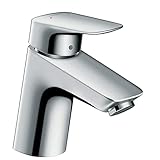 hansgrohe Logis - Waschtischarmatur mit Push-Open Ablauf, Wasserhahn Bad mit Auslauf Höhe...