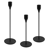 UKOFEW Kerzenständer Schwarz,3 Stück Metall Kerzenhalter,33/28/23cm Hochzeit Kerze...