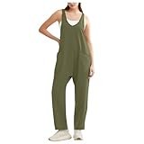 Leinen-Overall, Farbe, modisch, lässig, Tasche und Schultergurt, Sommer, plus Overalls,...