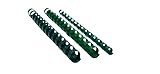 Plastikbinderücken, PVC, 16 mm, 14 Ringe, A5, Grün, 50 Stück