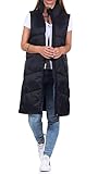 VERO Moda Damen Lange Puffer Weste | Wattierte Stepp Übergangsjacke | ohne Ärmel und...