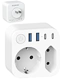 Deutschland Nach Japan Adapter Mit 4 USB (2 Typ-C), 2 Fach Reiseadapter,...