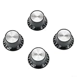 Premium Gitarren-Einstellknopf-Set für Gibson-Modelle, mit stilvollen silberfarbenen...