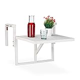 Relaxdays Balkontisch klappbar, Balkonklapptisch zum Einhängen,...
