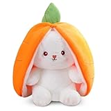 Hase Plüschtier Verstecken Gelb, Plush Hasen Karotten 24cm, Stofftier Plüsch Hasen...