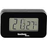 TECHNOLINE WS 7006 - mini Autothermometer zum Messen der Temperatur im Innenraum, schwarz,...
