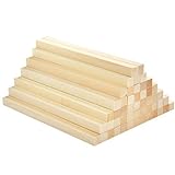 BUYGOO 50Pcs Holzstäbe Quadratisch Holzstäbchen zum Basteln - 25x1x1cm Holzblock aus...