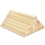 BUYGOO 50Pcs Holzstäbe Quadratisch Holzstäbchen zum Basteln - 25x1x1cm Holzblock aus...