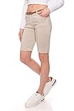 Kendindza Chino Shorts Damen Kurze Bermuda Shorts Damen Knielang Kurze Hose Damen Sommer...