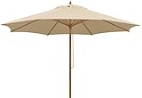 Schneider Sonnenschirm Malaga, natur, 300 cm rund, Gestell Alu/Stahl, Bespannung...