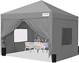 Quictent Pavillon 3x3 mit 4 Seitenteilen, Faltpavillon mit Entlüftung...
