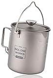 BOLONI Camping Kaffeekocher Camping Becher, 750ml Camping Tasse, Titan French Press...