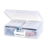 Vibhgtf Foto-Organizer-Box, transparente Schubladen mit Griffen, 10,2 x 15,2 cm große...