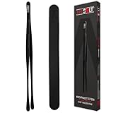 REDSALT® Black Edition Kochpinzette Breit schwarz 30cm | INOX 18/10 Edelstahl rostfrei...