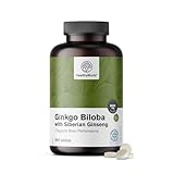 HealthyWorld Ginkgo Biloba mit sibirischem Ginseng 6600 mg - Hochdosiert -...