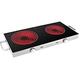 ProfiCook® Infrarot-Doppelkochplatte | Energiesparende Herdplatte mit zwei Feldern |...