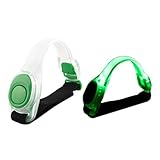 yeeplant Reflektierendes, verstellbares LED-Armband für den Außenbereich, 2 Stück