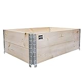 Schroth Home Hochbeet 120x80x40cm rechteckig - Palettenrahmen aus Holz - Hochbeet für...