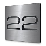Premium Hausnummer Edelstahl & Acryl schwarz o. anthrazit - modernes...