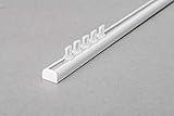 Rollmayer Aluminium Gardinenschiene Mini im Weiß mit Deckenbefestigung (mit Ösengleiter,...