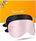 Luxtude 2 Stücke Schlafmaske Seide für Frauen und Herren, Schlafbrille Damen...
