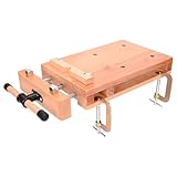 MYOYAY Tragbare Hobelbank 53x28x7 cm | Mini Werkbank aus Buchenholz,...